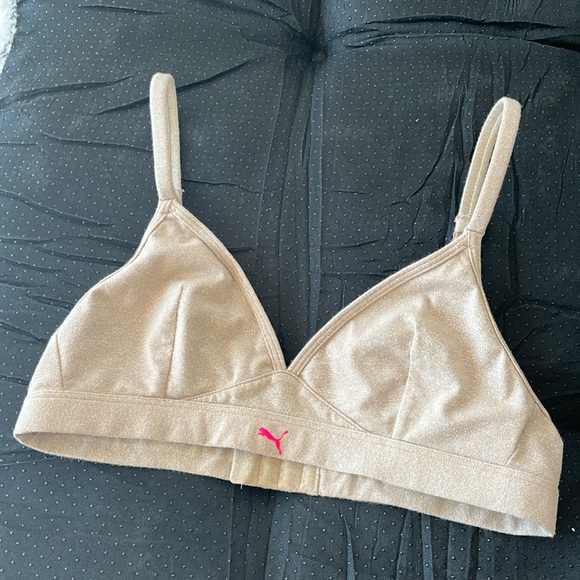 Puma gold beige natural cream bra - Picture 1 of 4